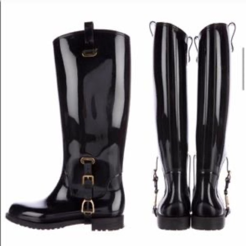 Brand New Ralph Lauren Collection Odette Boots Black Size 8